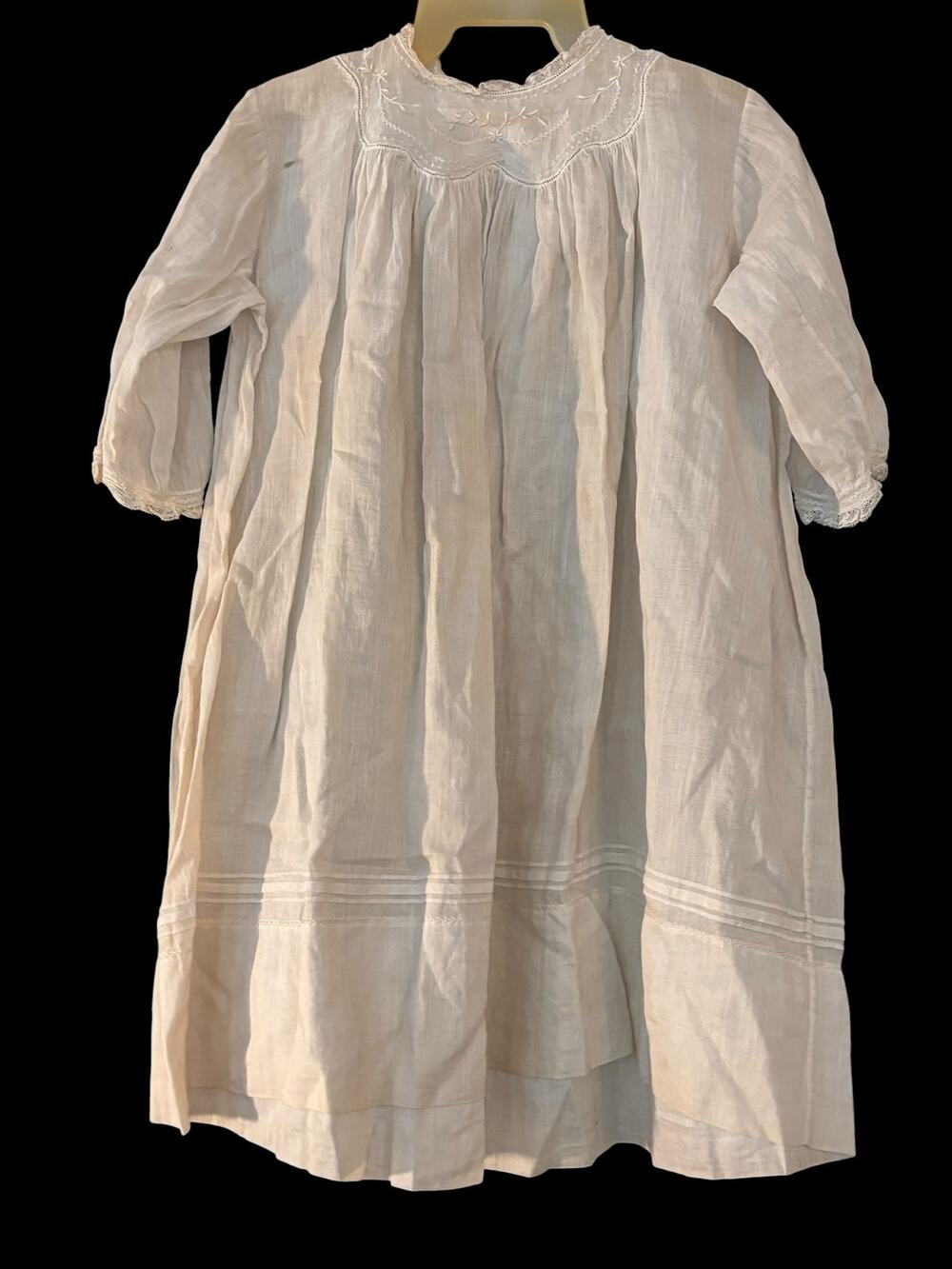 Primitive Girls Christening Gown Victorian 25” Bridgerton Aged Cottagecore